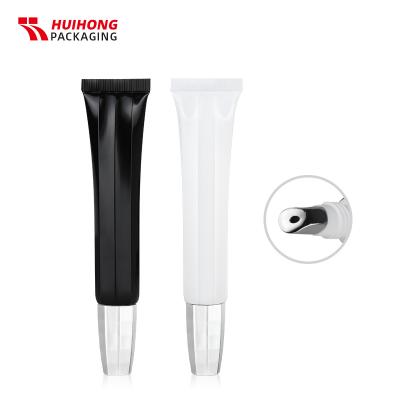 Tubo plegable respetuoso con el medio ambiente personalizado en blanco y negro, tubo de compresión de bálsamo labial para masaje de aleación de zinc
