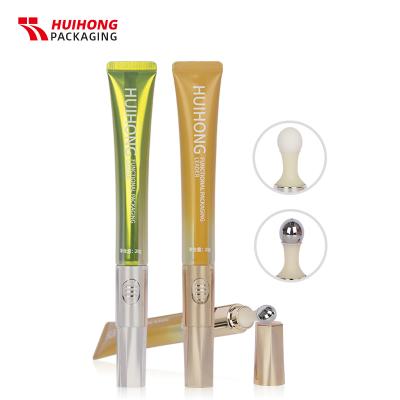 Tubos laminados de crema para ojos aplicador de masaje de vibración cosmética de aluminio de compresión suave
