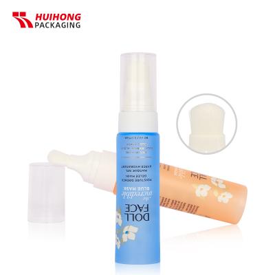 Tubo de compresión de cepillo de crema facial de caña de azúcar vacío con tapa de PETG para embalaje de herramientas de maquillaje
