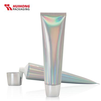 150 ml de lavado de cara suave Tubo holográfico Embalaje de aluminio para cosméticos